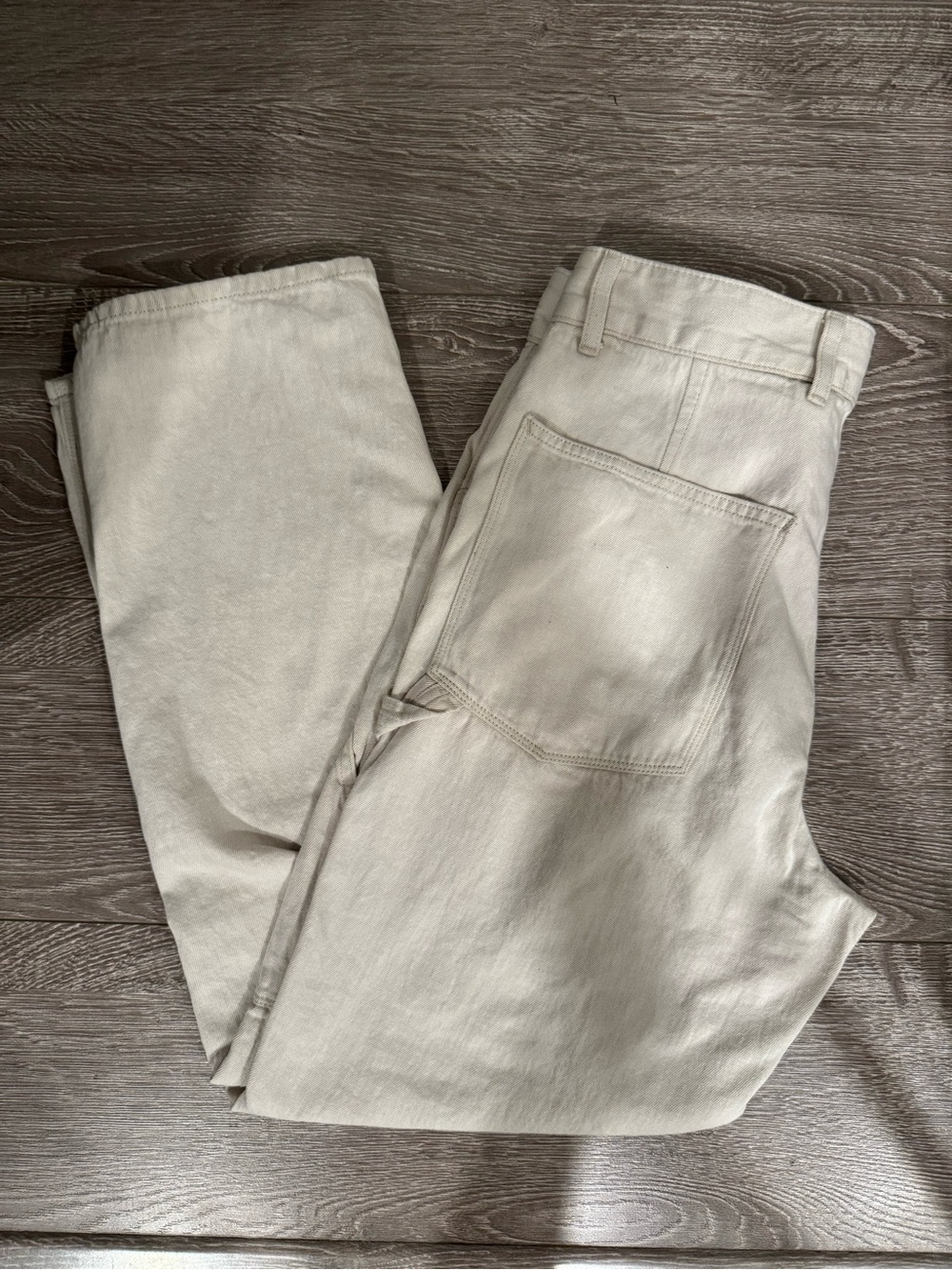 Uniqlo Light Beige Chino Pants Cotton Linen Blend Beachy Luxury Old Money